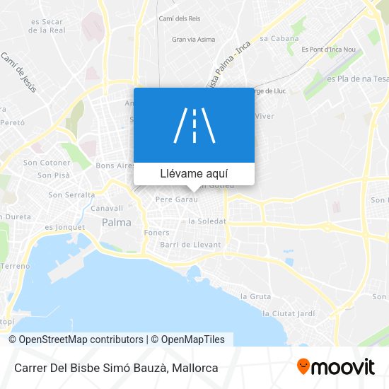 Mapa Carrer Del Bisbe Simó Bauzà