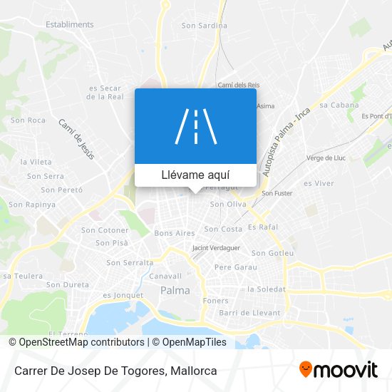 Mapa Carrer De Josep De Togores