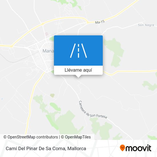 Mapa Camí Del Pinar De Sa Coma