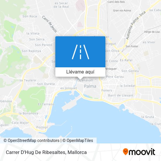 Mapa Carrer D'Hug De Ribesaltes