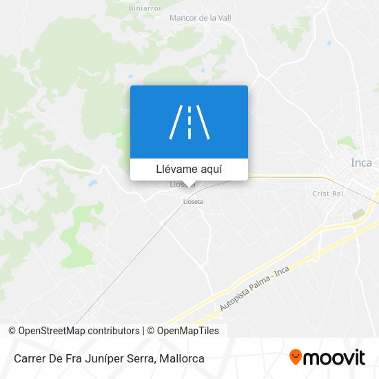 Mapa Carrer De Fra Juníper Serra