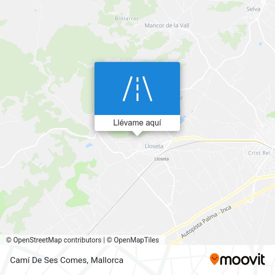 Mapa Camí De Ses Comes