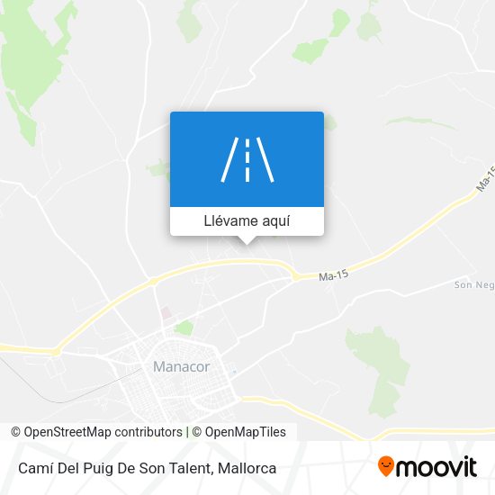 Mapa Camí Del Puig De Son Talent