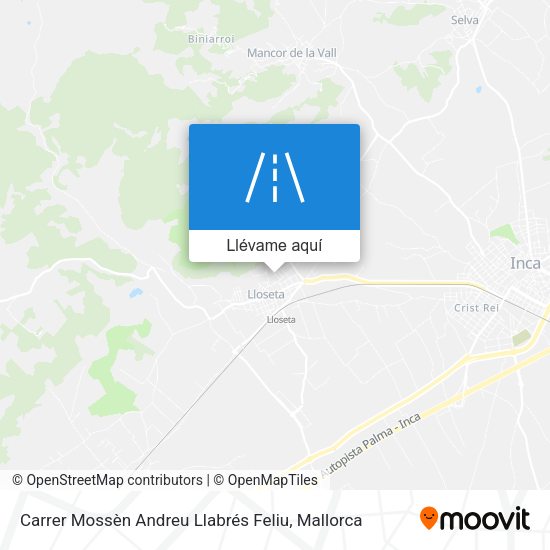 Mapa Carrer Mossèn Andreu Llabrés Feliu