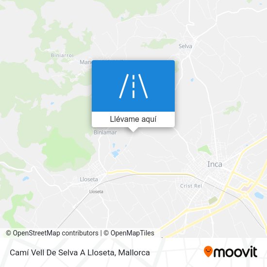 Mapa Camí Vell De Selva A Lloseta