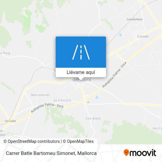 Mapa Carrer Batle Bartomeu Simonet