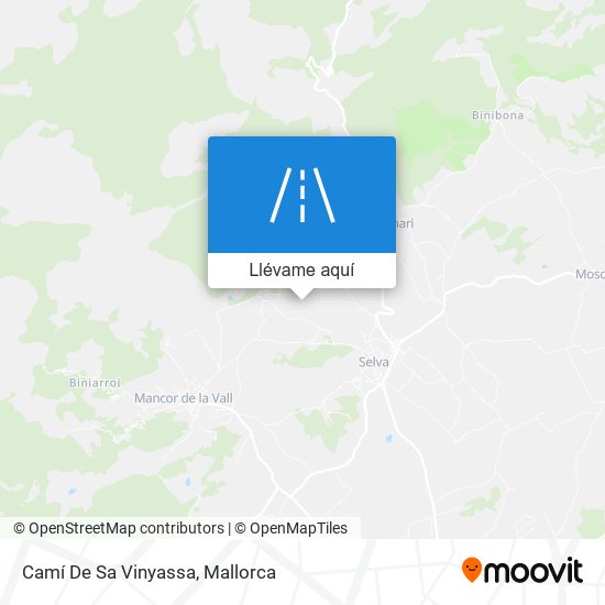 Mapa Camí De Sa Vinyassa