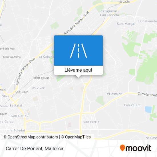 Mapa Carrer De Ponent