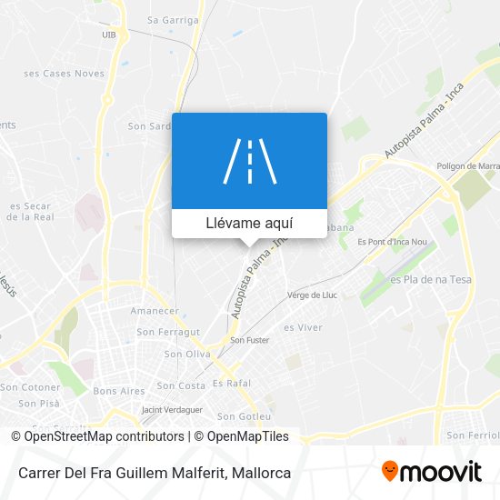 Mapa Carrer Del Fra Guillem Malferit