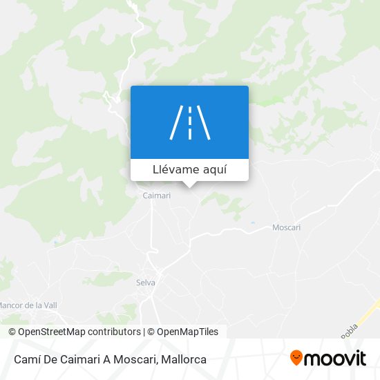 Mapa Camí De Caimari A Moscari