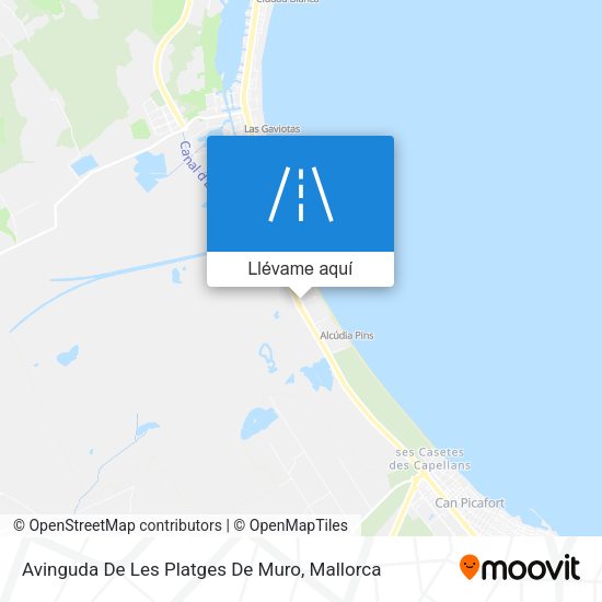 Mapa Avinguda De Les Platges De Muro