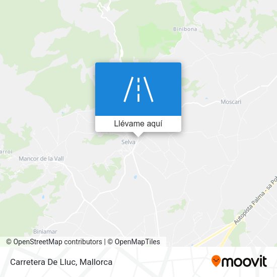 Mapa Carretera De Lluc