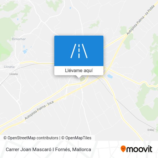 Mapa Carrer Joan Mascaró I Fornés
