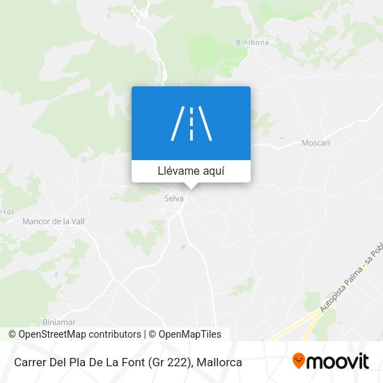 Mapa Carrer Del Pla De La Font (Gr 222)
