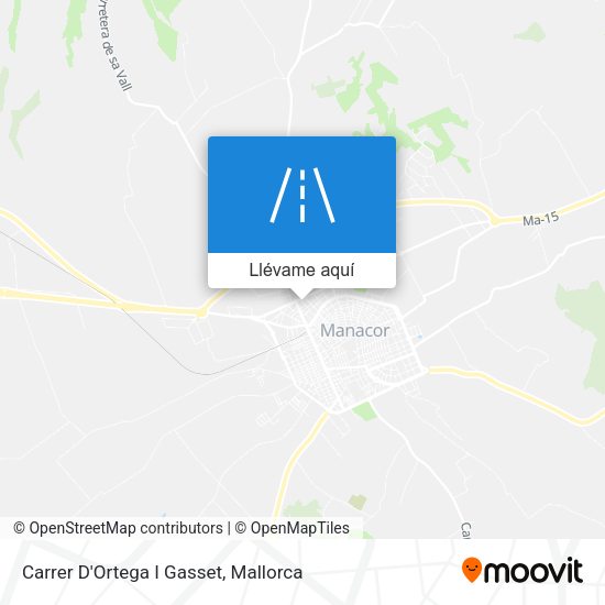 Mapa Carrer D'Ortega I Gasset