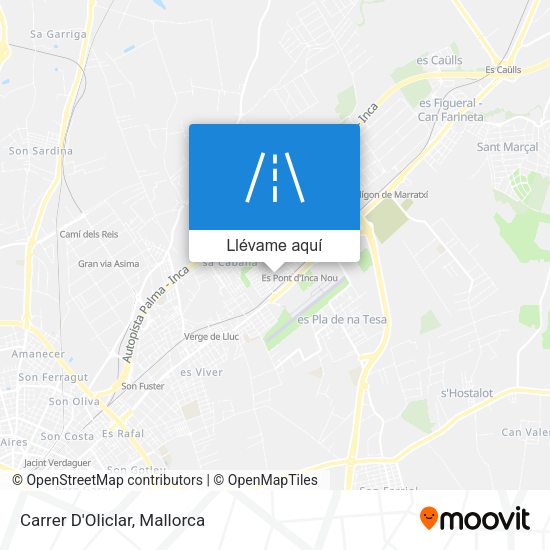 Mapa Carrer D'Oliclar