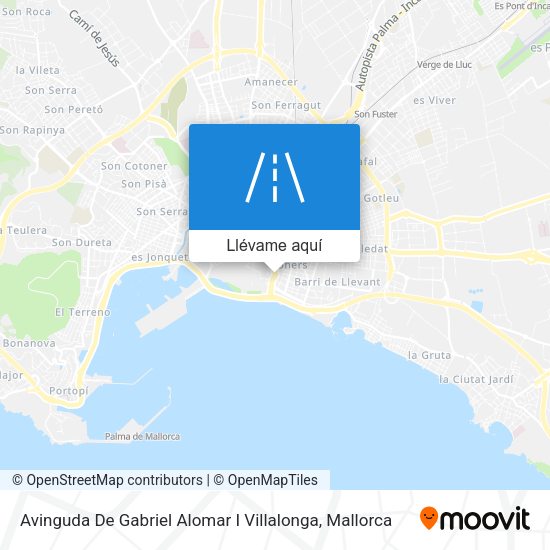 Mapa Avinguda De Gabriel Alomar I Villalonga