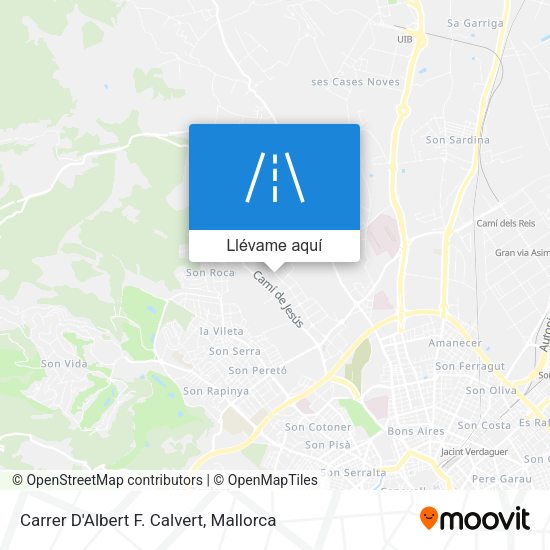 Mapa Carrer D'Albert F. Calvert