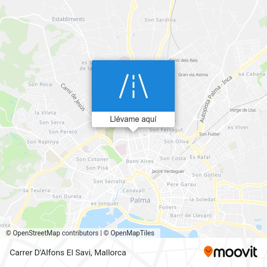 Mapa Carrer D'Alfons El Savi