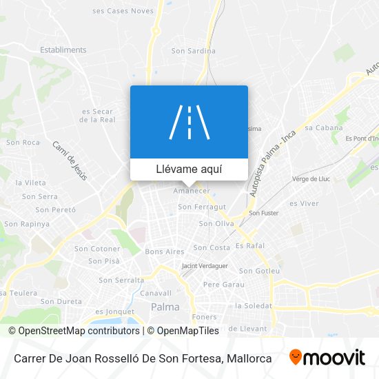 Mapa Carrer De Joan Rosselló De Son Fortesa