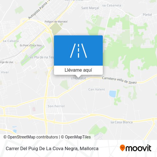 Mapa Carrer Del Puig De La Cova Negra