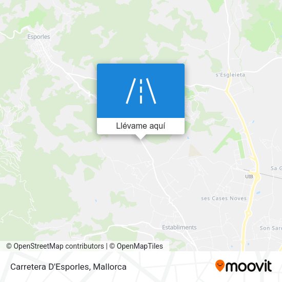Mapa Carretera D'Esporles