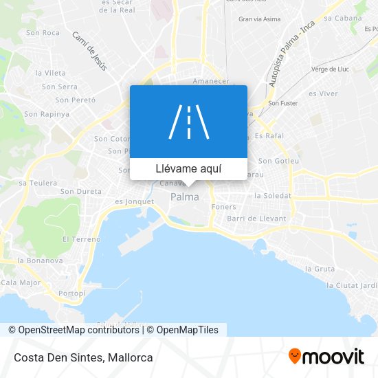 Mapa Costa Den Sintes