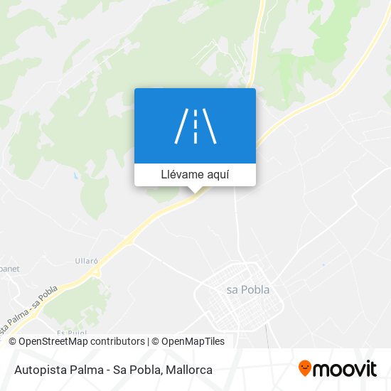 Mapa Autopista Palma - Sa Pobla