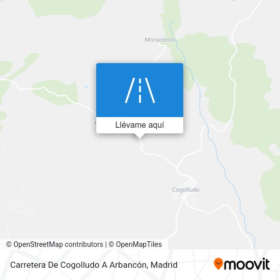 Mapa Carretera De Cogolludo A Arbancón