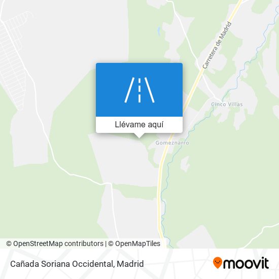 Mapa Cañada Soriana Occidental
