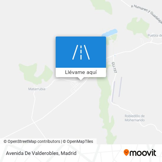 Mapa Avenida De Valderobles