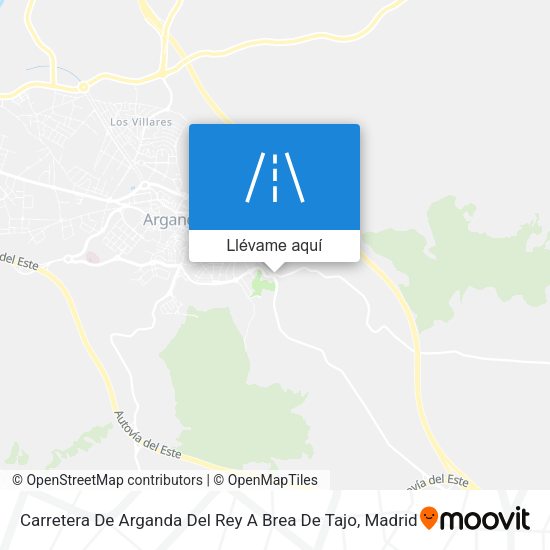 Mapa Carretera De Arganda Del Rey A Brea De Tajo