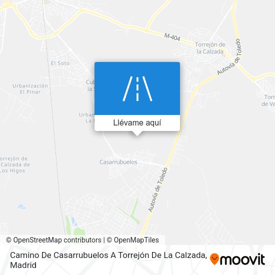 Mapa Camino De Casarrubuelos A Torrejón De La Calzada