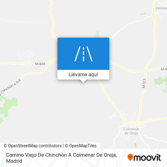 Mapa Camino Viejo De Chinchón A Colmenar De Oreja