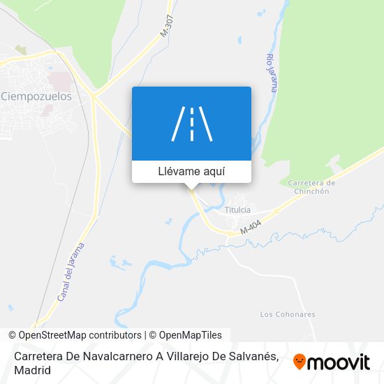 Mapa Carretera De Navalcarnero A Villarejo De Salvanés