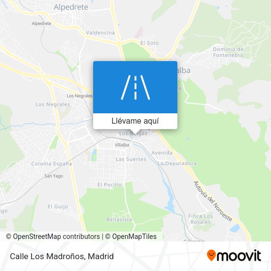 Mapa Calle Los Madroños