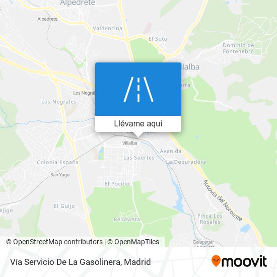 Mapa Vía Servicio De La Gasolinera