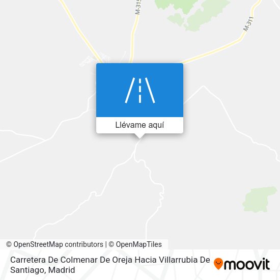 Mapa Carretera De Colmenar De Oreja Hacia Villarrubia De Santiago