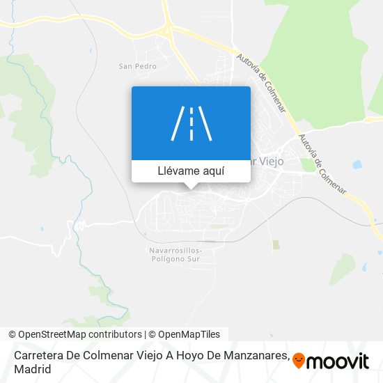 Mapa Carretera De Colmenar Viejo A Hoyo De Manzanares