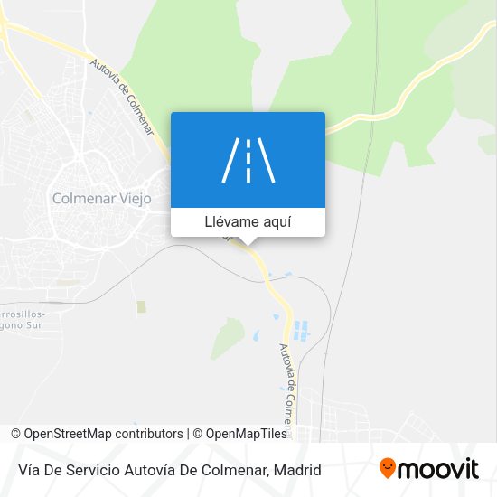 Mapa Vía De Servicio Autovía De Colmenar