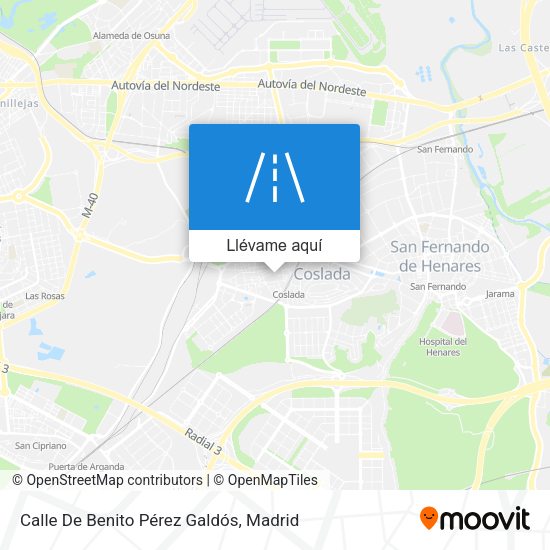Mapa Calle De Benito Pérez Galdós