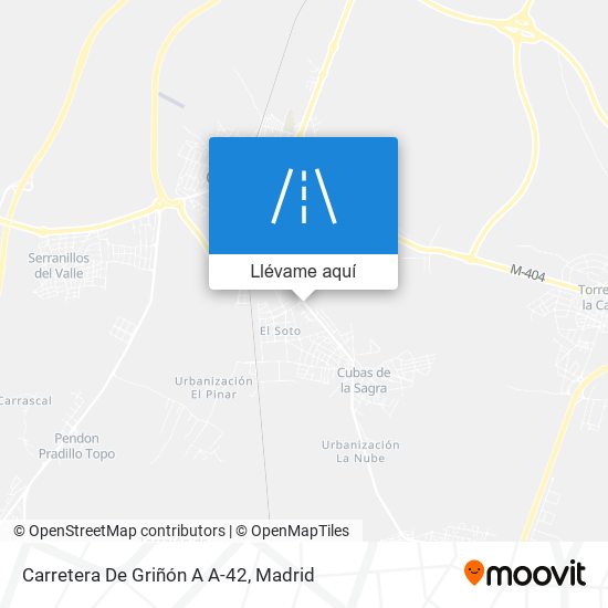 Mapa Carretera De Griñón A A-42