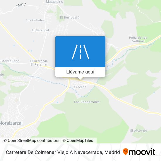 Mapa Carretera De Colmenar Viejo A Navacerrada