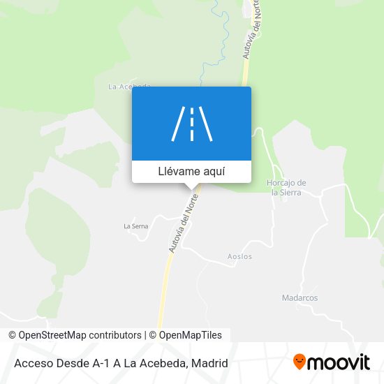 Mapa Acceso Desde A-1 A La Acebeda