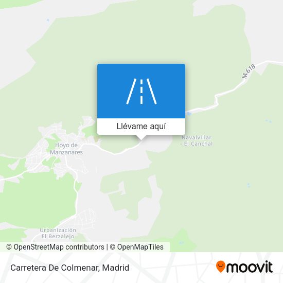 Mapa Carretera De Colmenar
