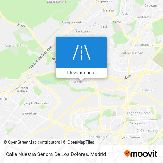 Mapa Calle Nuestra Señora De Los Dolores