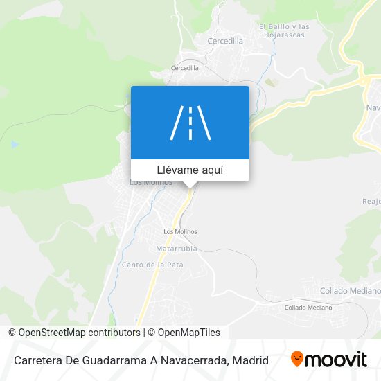 Mapa Carretera De Guadarrama A Navacerrada