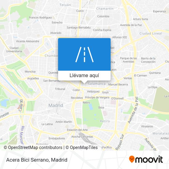 Mapa Acera Bici Serrano