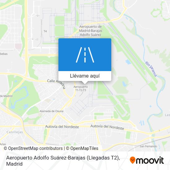 Mapa Aeropuerto Adolfo Suárez-Barajas (Llegadas T2)