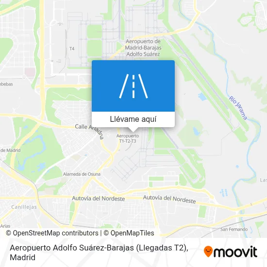 Mapa Aeropuerto Adolfo Suárez-Barajas (Llegadas T2)